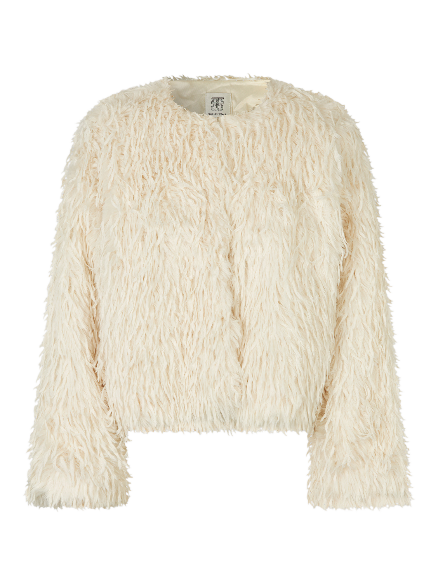 Product image 5 of 8, which shows Second Female Amani Shaggy Jacket, White, XS