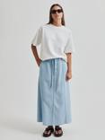 Second Female Irvin Denim Midi Skirt, Light Blue