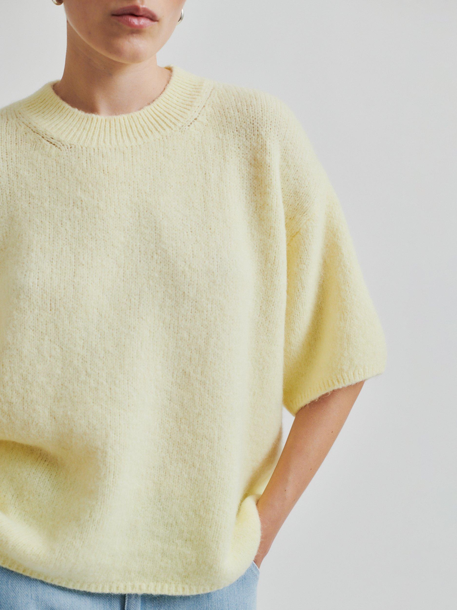 Product image 8 of 8, which shows Second Female Wanda Elbow Sleeve Jumper, Yellow, XS