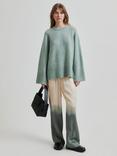 Second Female Avora Ombre Trousers, Cream/Green