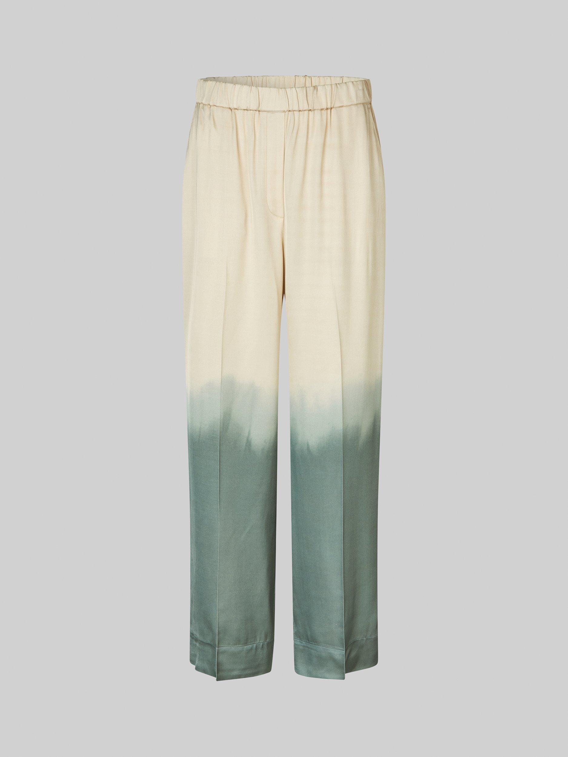Product image 3 of 4, which shows Second Female Avora Ombre Trousers, Cream/Green, XS