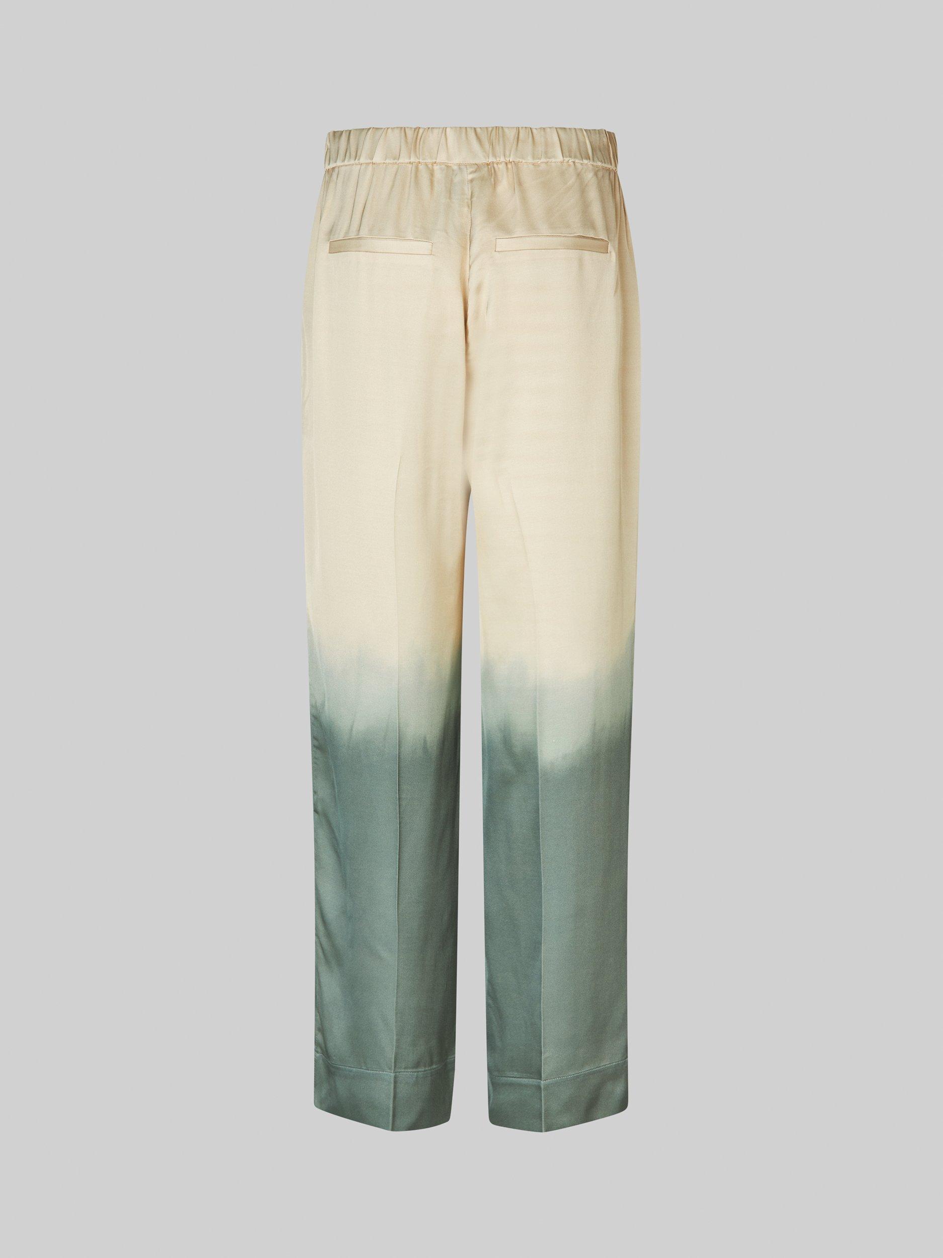 Product image 4 of 4, which shows Second Female Avora Ombre Trousers, Cream/Green, XS