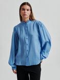 Second Female Emelia Ruffle Neck Shirt, Blue