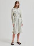 Second Female Claud Pure Organic Cotton Floral Dress, Natural/Blue