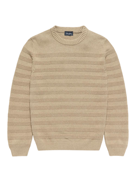 Oliver Sweeney Whitworth Textured Knitted Stripe Jumper, Camel