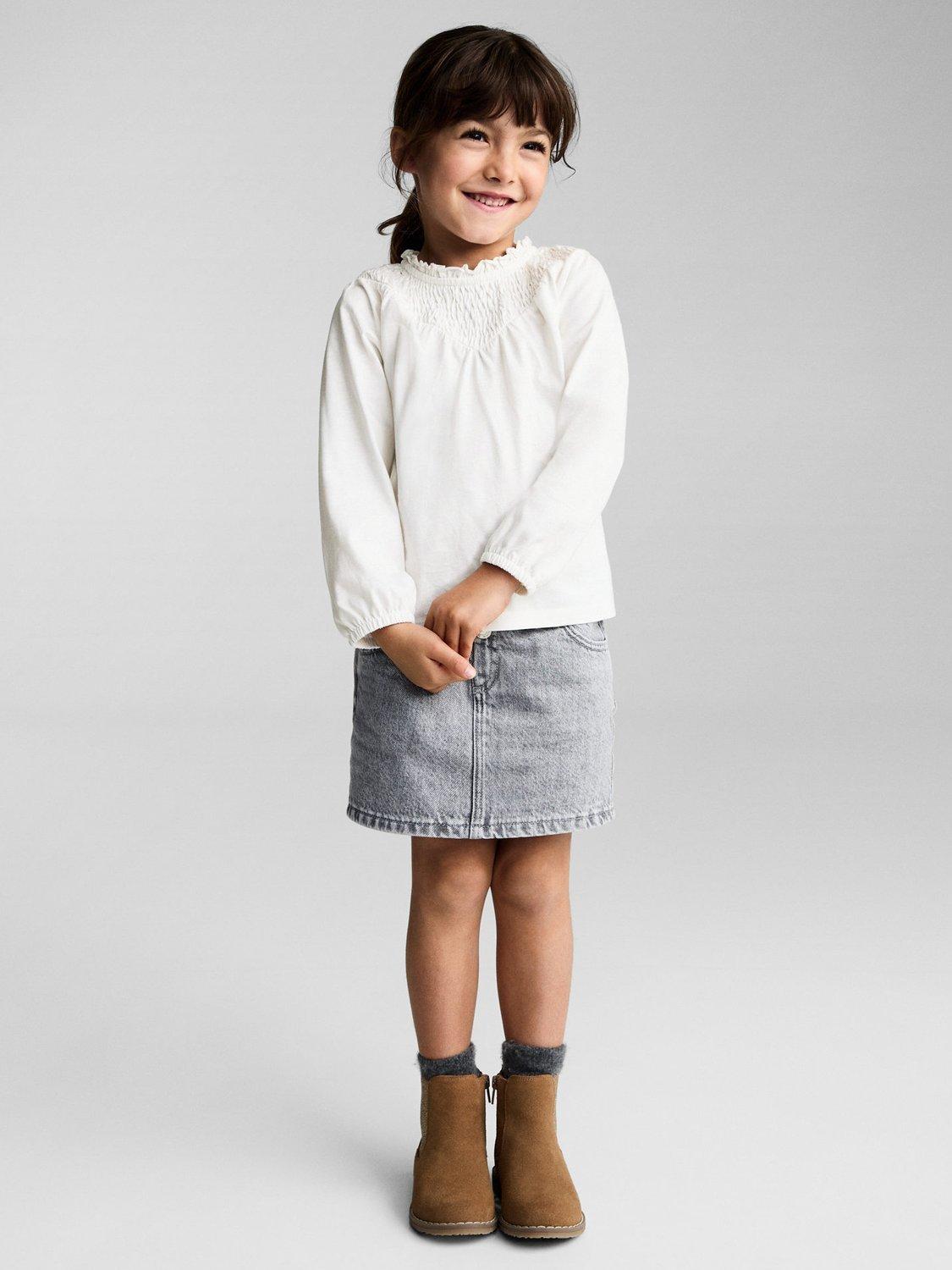 Mango Kids' Isla Cotton Blouse, Natural White