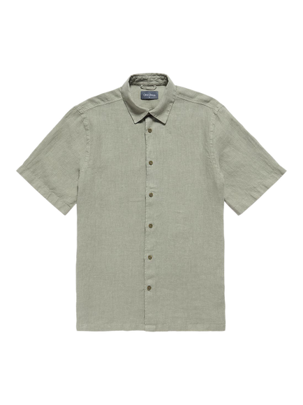 Oliver Sweeney Somerton Linen Short Sleeve Shirt, Sage