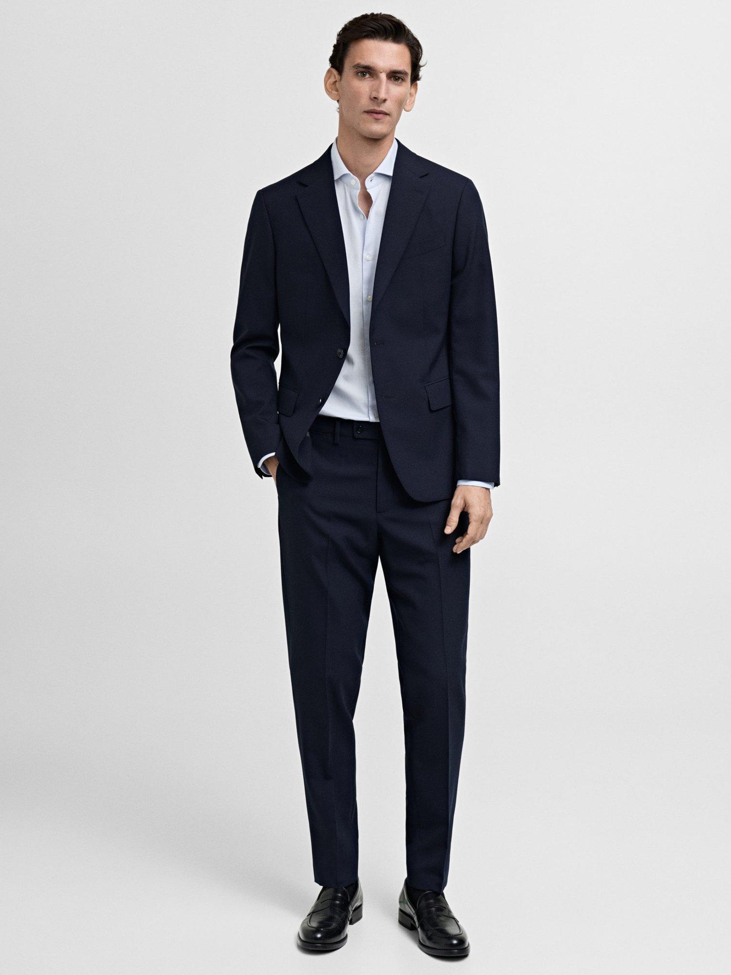 Product image 2 of 8, which shows Mango Cotton Slim Fit Shirt, Pastel Blue, M