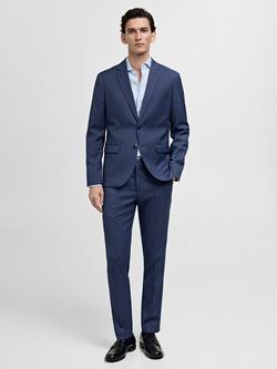 Mango Emporda Cotton Slim Fit Shirt, Pastel Blue - view 2, Pastel Blue