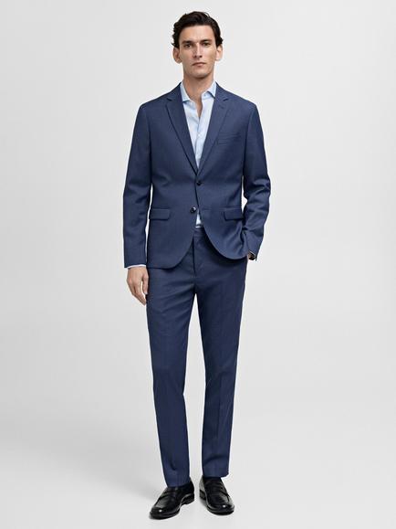 Mango Emporda Cotton Slim Fit Shirt, Pastel Blue - view 2, Pastel Blue