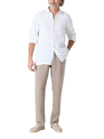 Oliver Sweeney Frome Linen Drawstring Relaxed Fit Trousers, Mushroom
