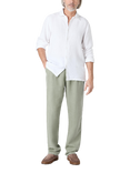 Oliver Sweeney Frome Linen Drawstring Relaxed Fit Trousers, Olive