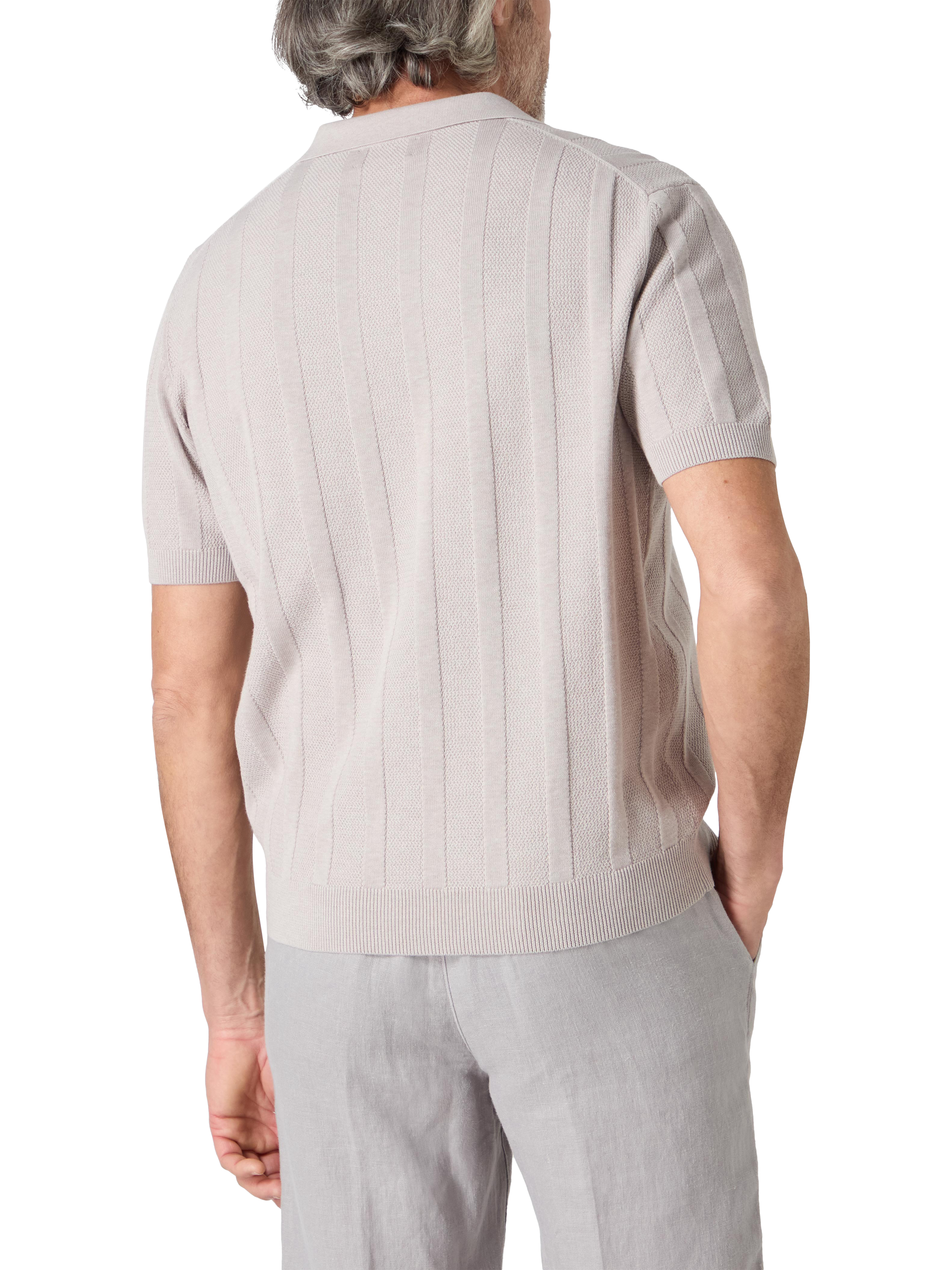 Product image 3 of 4, which shows Oliver Sweeney Hundon Riviera Neck Polo Shirt, Mushroom, S