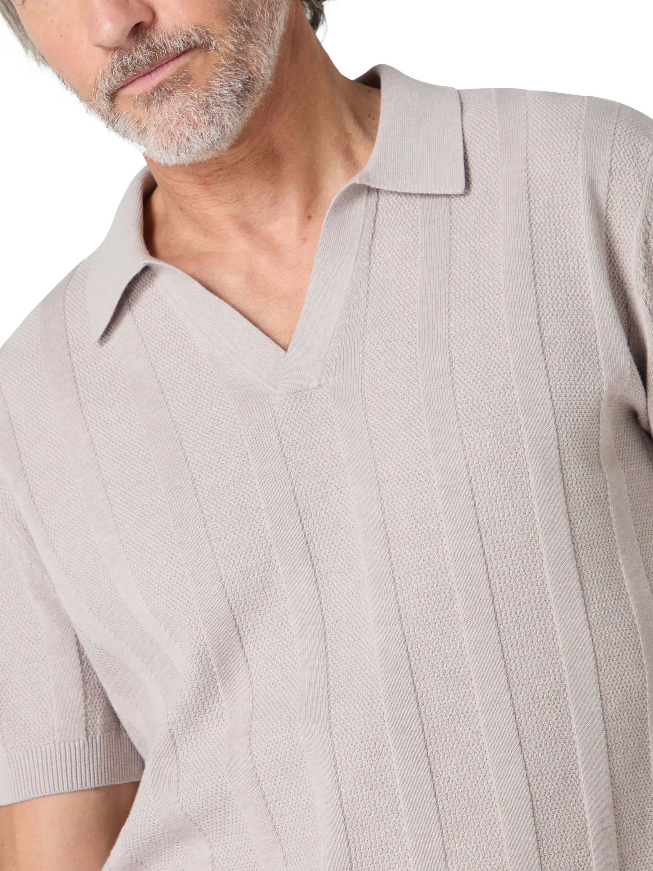 Product image 4 of 4, which shows Oliver Sweeney Hundon Riviera Neck Polo Shirt, Mushroom, S