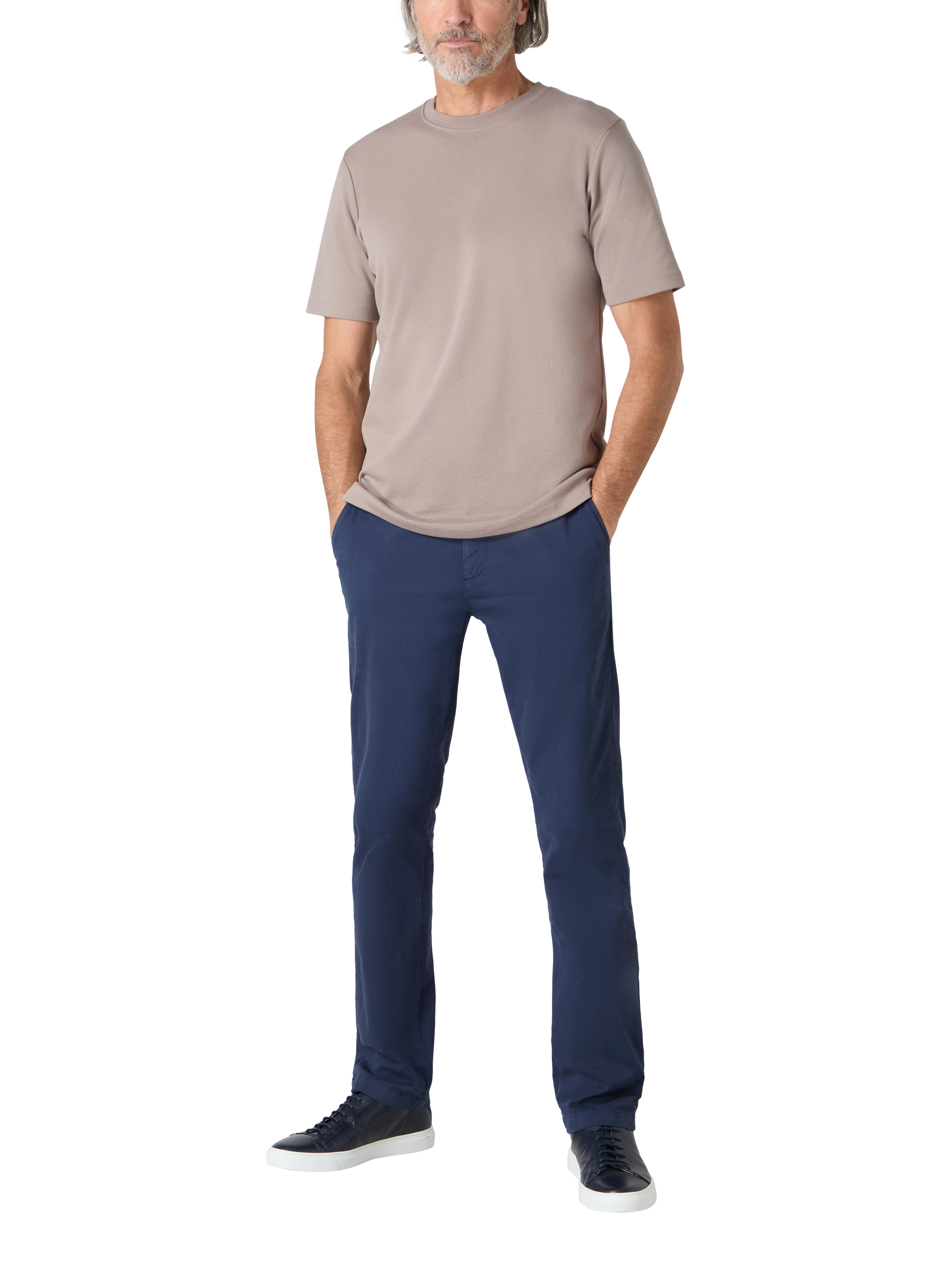 Product image 1 of 3, which shows Oliver Sweeney Palmela Cotton Double Knit Jersey T-Shirt, Mushroom, S