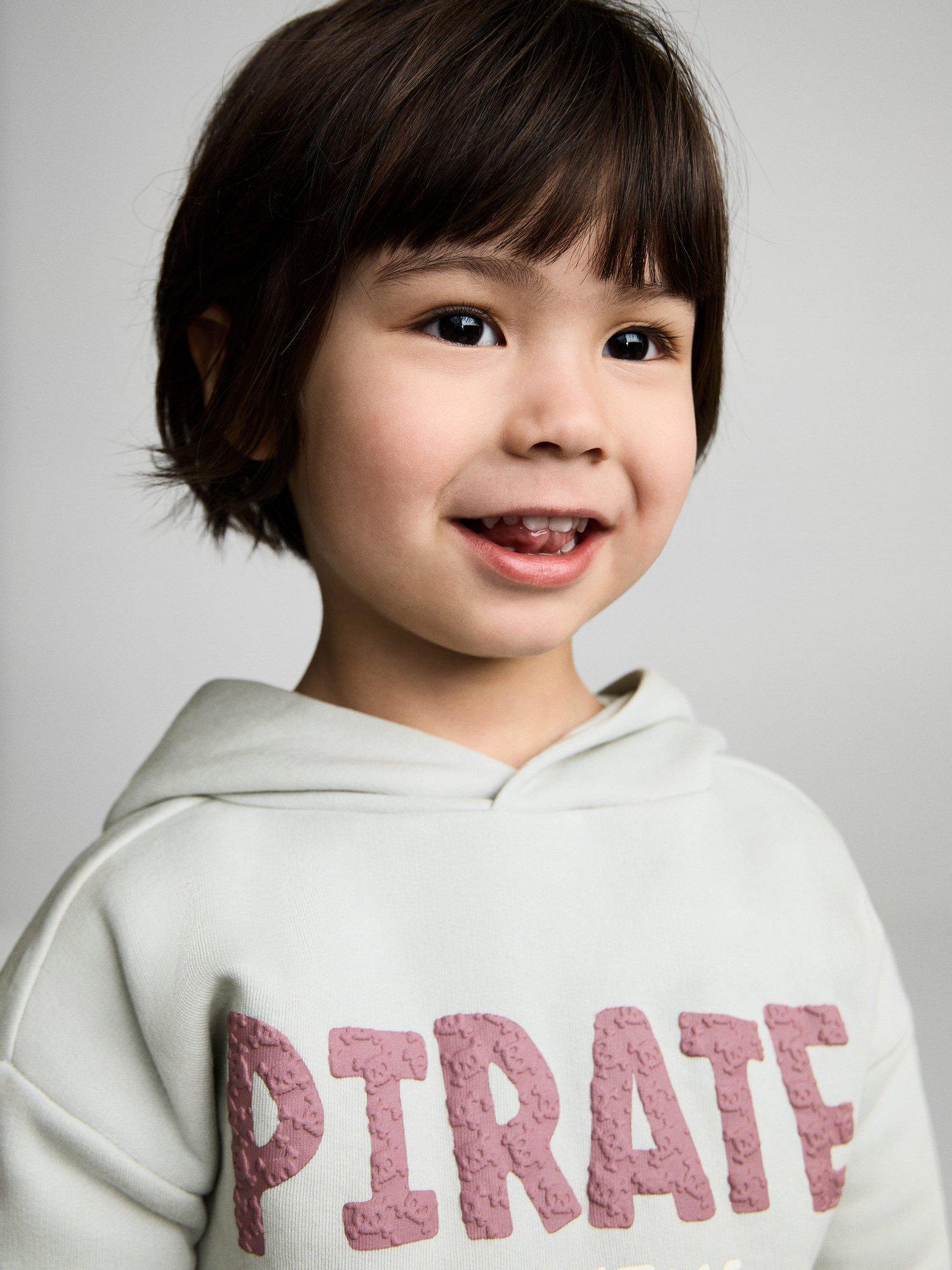 Product image 5 of 7, which shows Mango Kids' Pirate Apprentice Hoodie, Natural White, 2-3 years