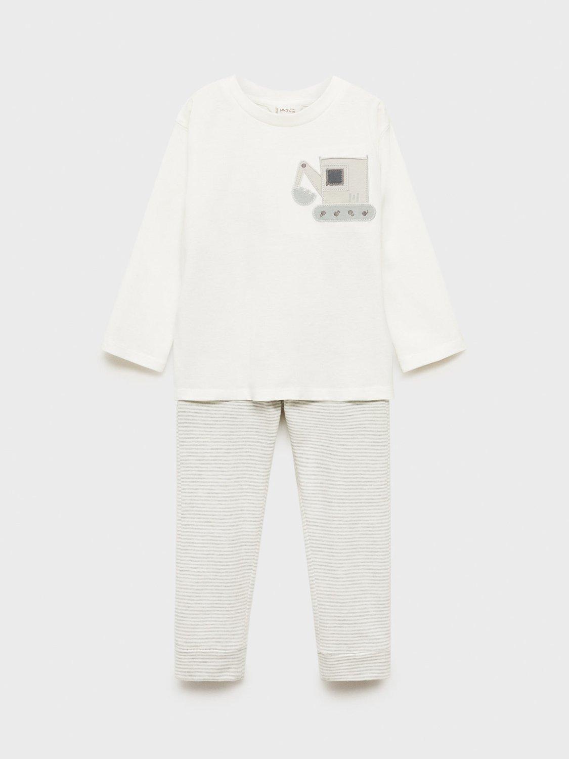 Mango Kids' Grua Pyjamas, Natural White