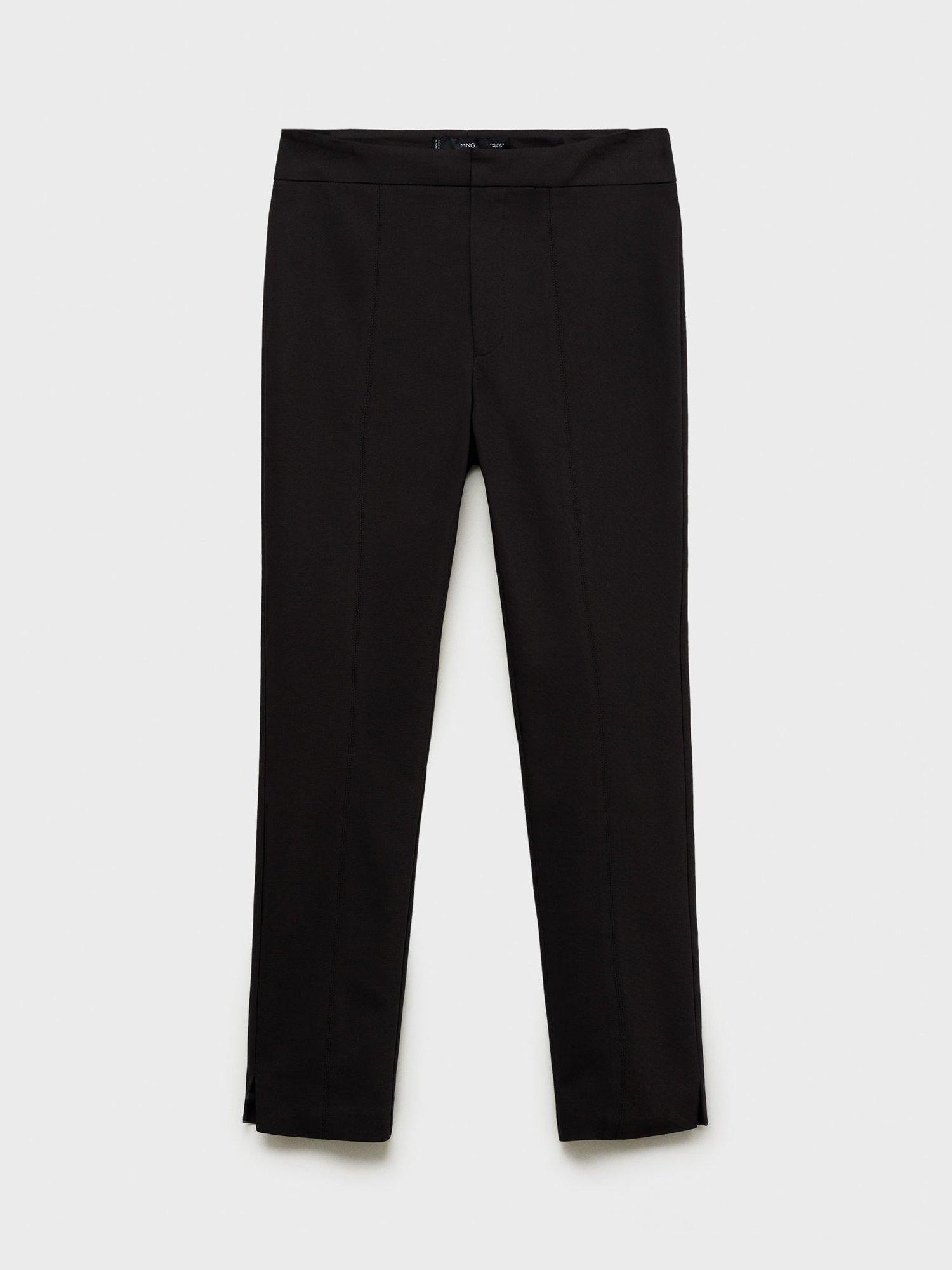 Product image 3 of 7, which shows Mango Malu Straight Trousers, Black, 10