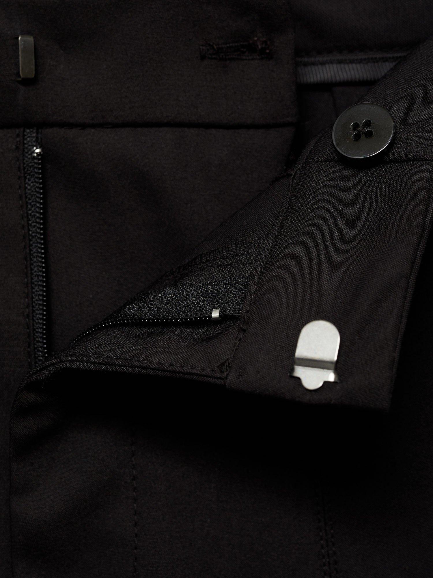 Product image 7 of 7, which shows Mango Malu Straight Trousers, Black, 10