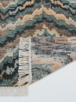 John Lewis Onda Hand Knotted Rug, Blue/Multi - view 2, Blue/Multi