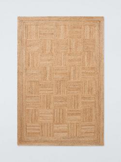 John Lewis Parquet Pure Jute Rug, Natural, Natural