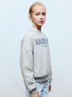 Mango Kids' Marine Sweatshirt, Pastel Grey, Pastel Grey