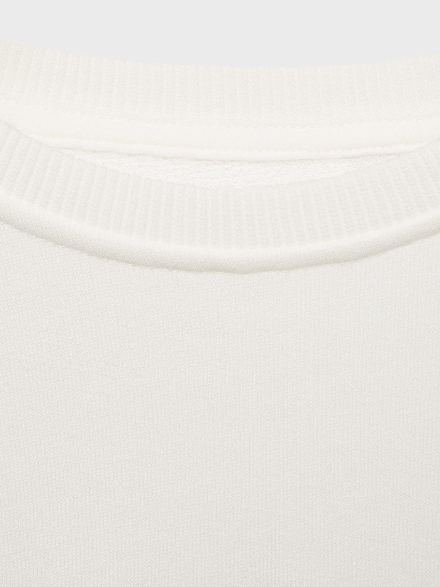 Product image 5 of 7, which shows Mango Kids' Mirrors Floral Embroidered Sweatshirt, Natural White, 11-12 years