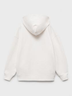 Mango Kids' Routes Hoodie, White - view 2, White