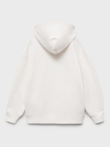 Mango Kids' Routes Hoodie, White - view 2, White