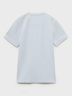 Mango Kids' Hanoi Round Neck Polo Shirt - view 2, Lt-pastel Blue