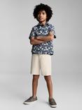 Mango Kids' Calatea Cotton Chino Shorts, Light Pastel Brown