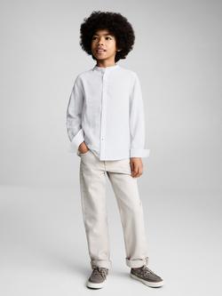 Mango Kids' Albert Linen Cotton Blend Shirt - view 2, White