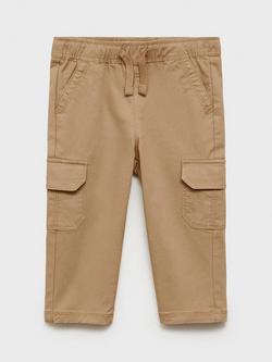 Mango Kids' Alberto Cargo Trousers, Medium Brown, Medium Brown