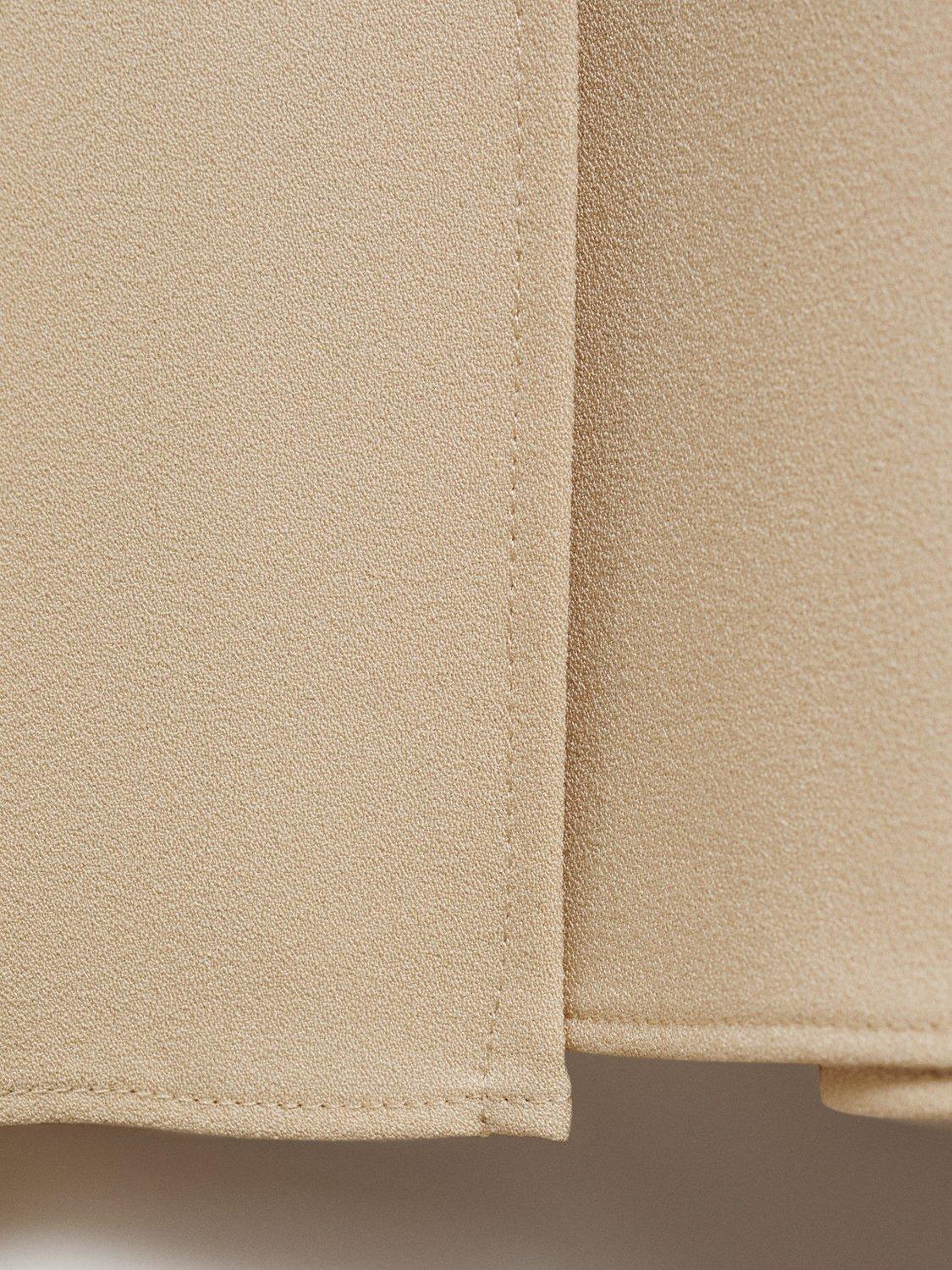 Product image 5 of 7, which shows Mango Paris Belted Combined Dress, Cream, 12