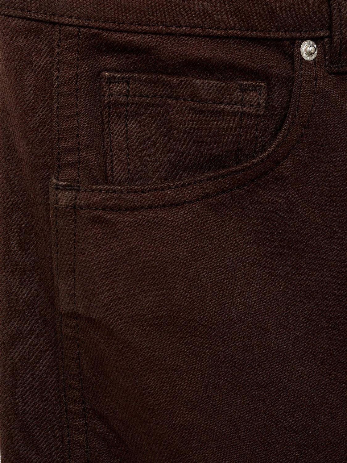 Product image 5 of 7, which shows Mango Camilla High-Rise Cotton Denim Balloon Jeans, Dark Brown, 10