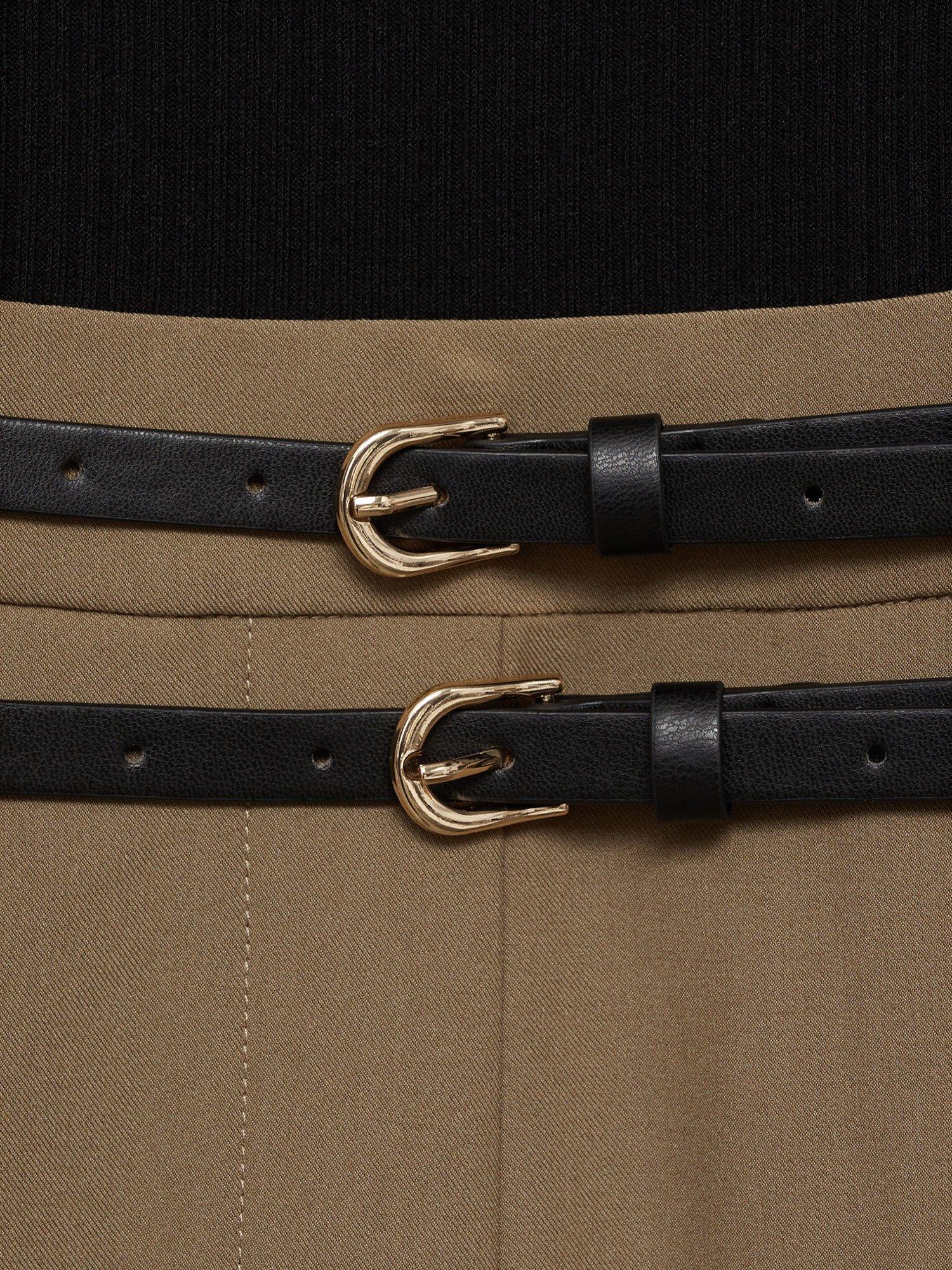 Product image 6 of 6, which shows Mango Wallis Asymmetric Belted Jumpsuit, Black/Beige, L