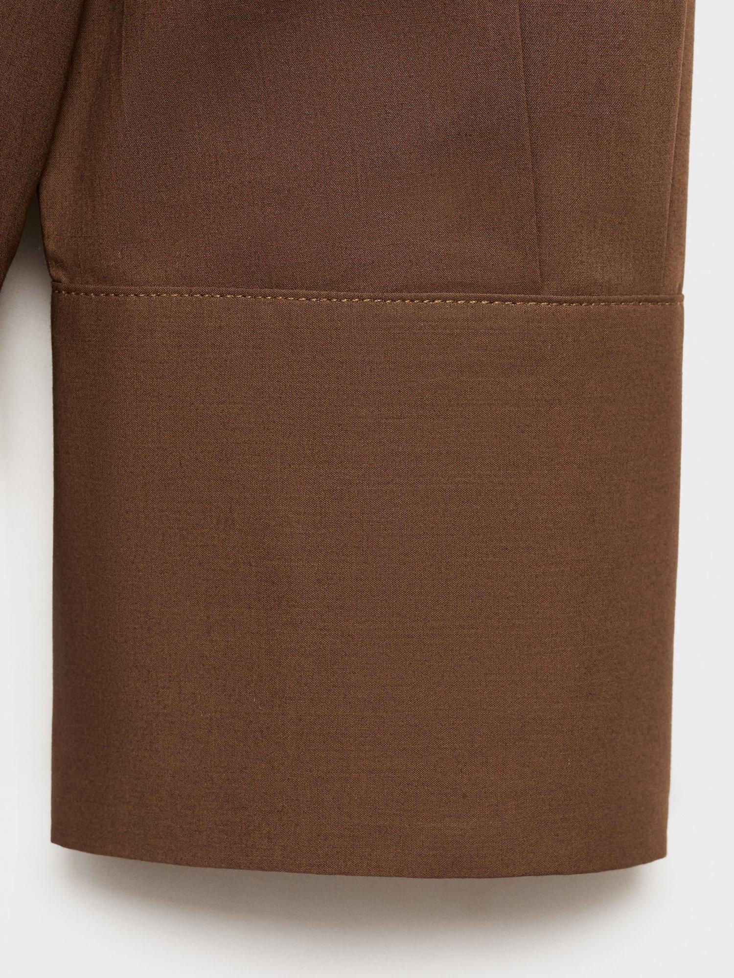 Product image 5 of 7, which shows Mango Fontana Cotton Regular Fit Shirt, Brown, 10