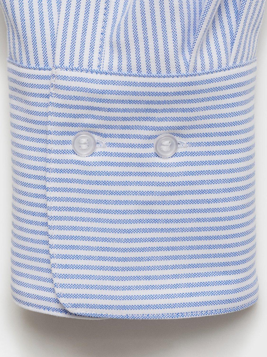 Product image 5 of 7, which shows Mango Juany Striped Long Sleeve Cotton Shirt, Blue, 10