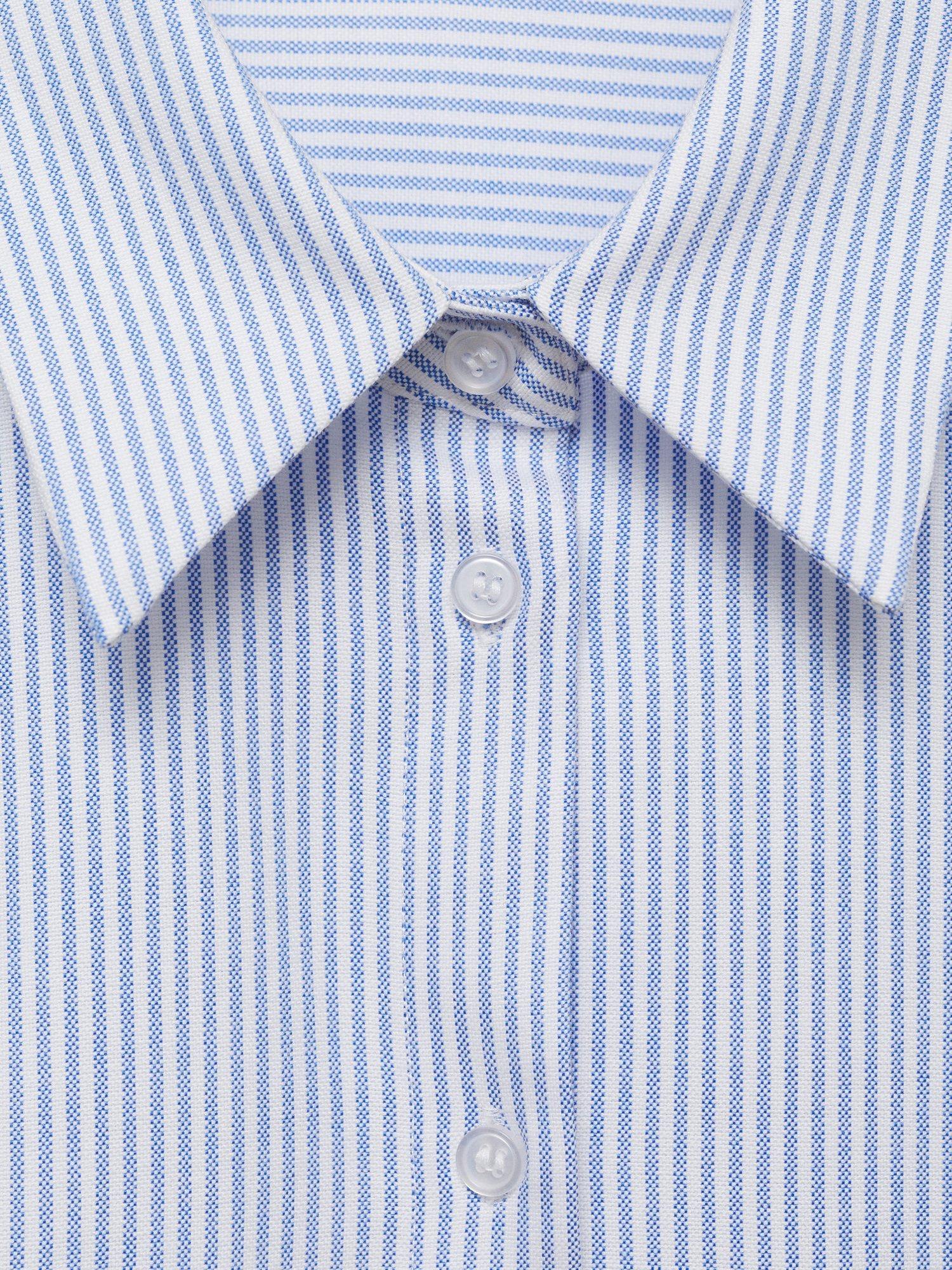 Product image 7 of 7, which shows Mango Juany Striped Long Sleeve Cotton Shirt, Blue, 10