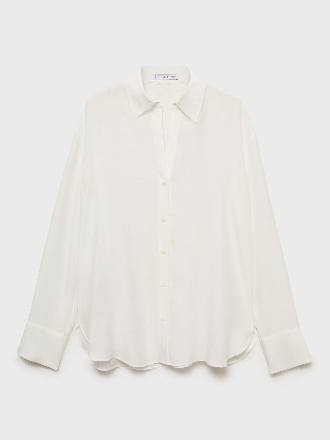 Product image 3 of 8, which shows Mango Lima Shirt, Natural White, 10