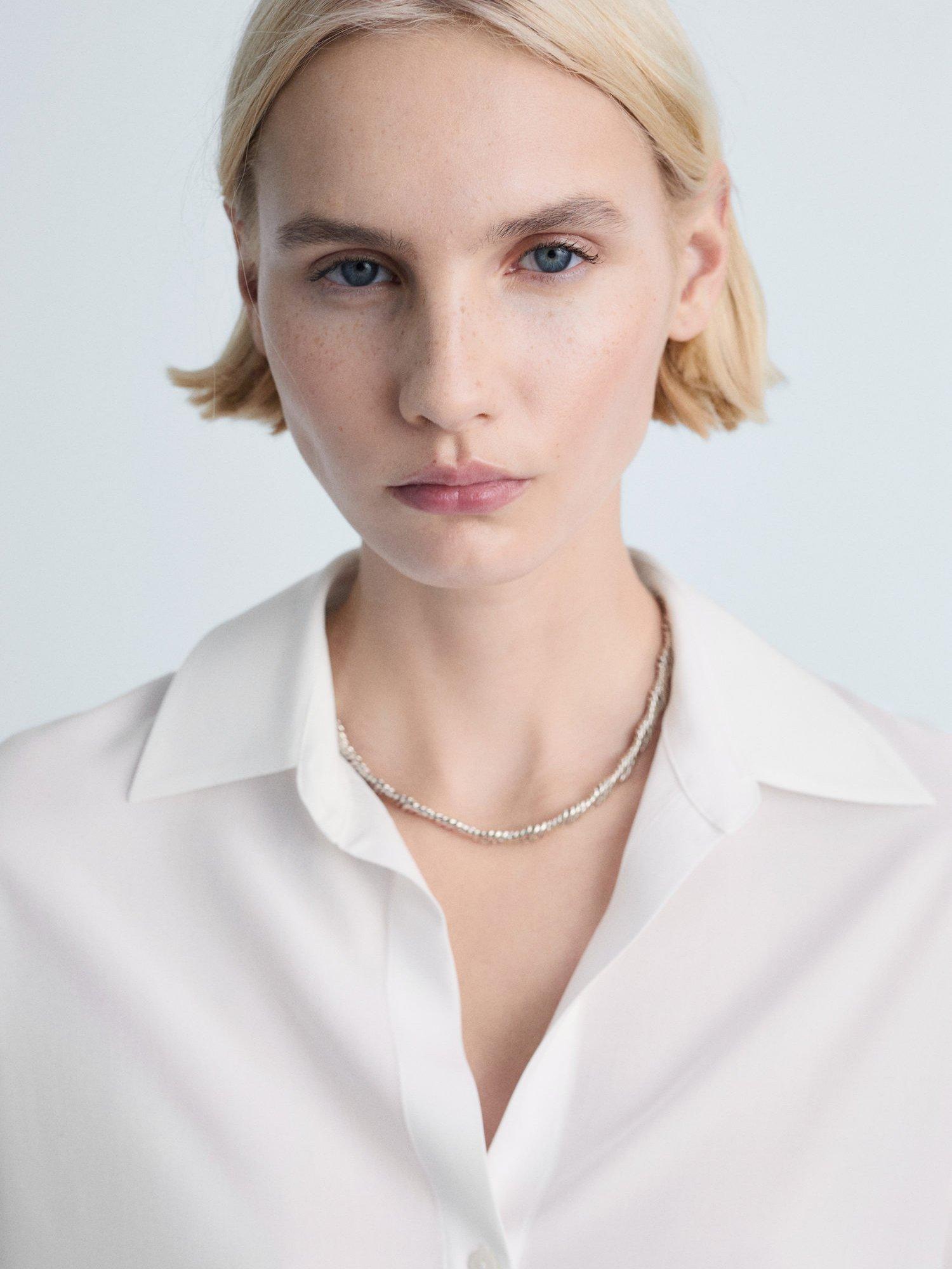 Product image 6 of 8, which shows Mango Lima Shirt, Natural White, 10