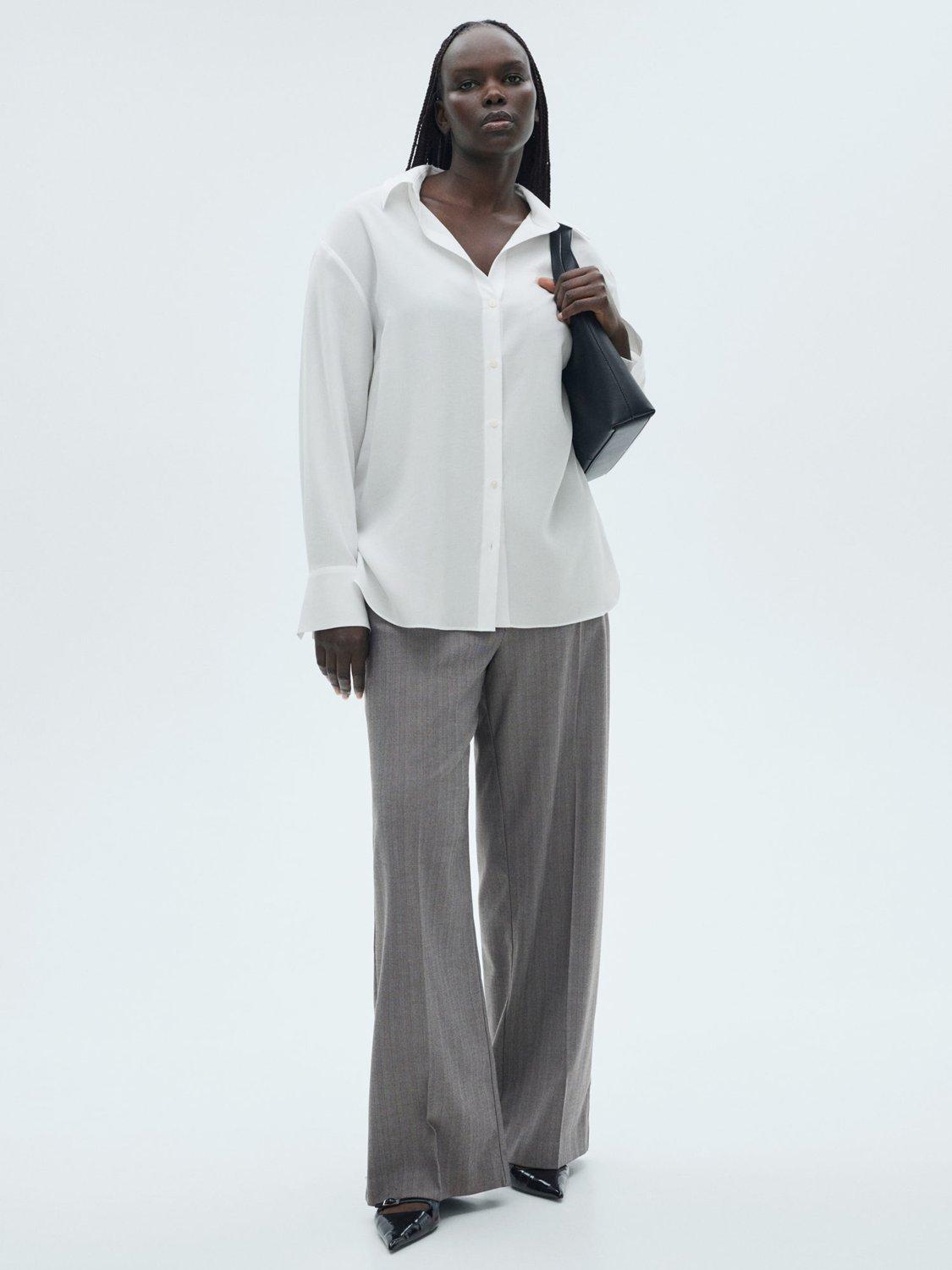 Product image 7 of 8, which shows Mango Lima Shirt, Natural White, 10