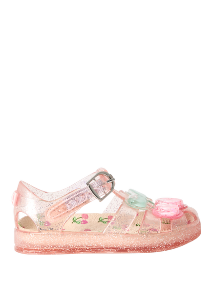 JoJo Maman Bébé Kids' Cherry Jelly Sandals, Pink, Pink