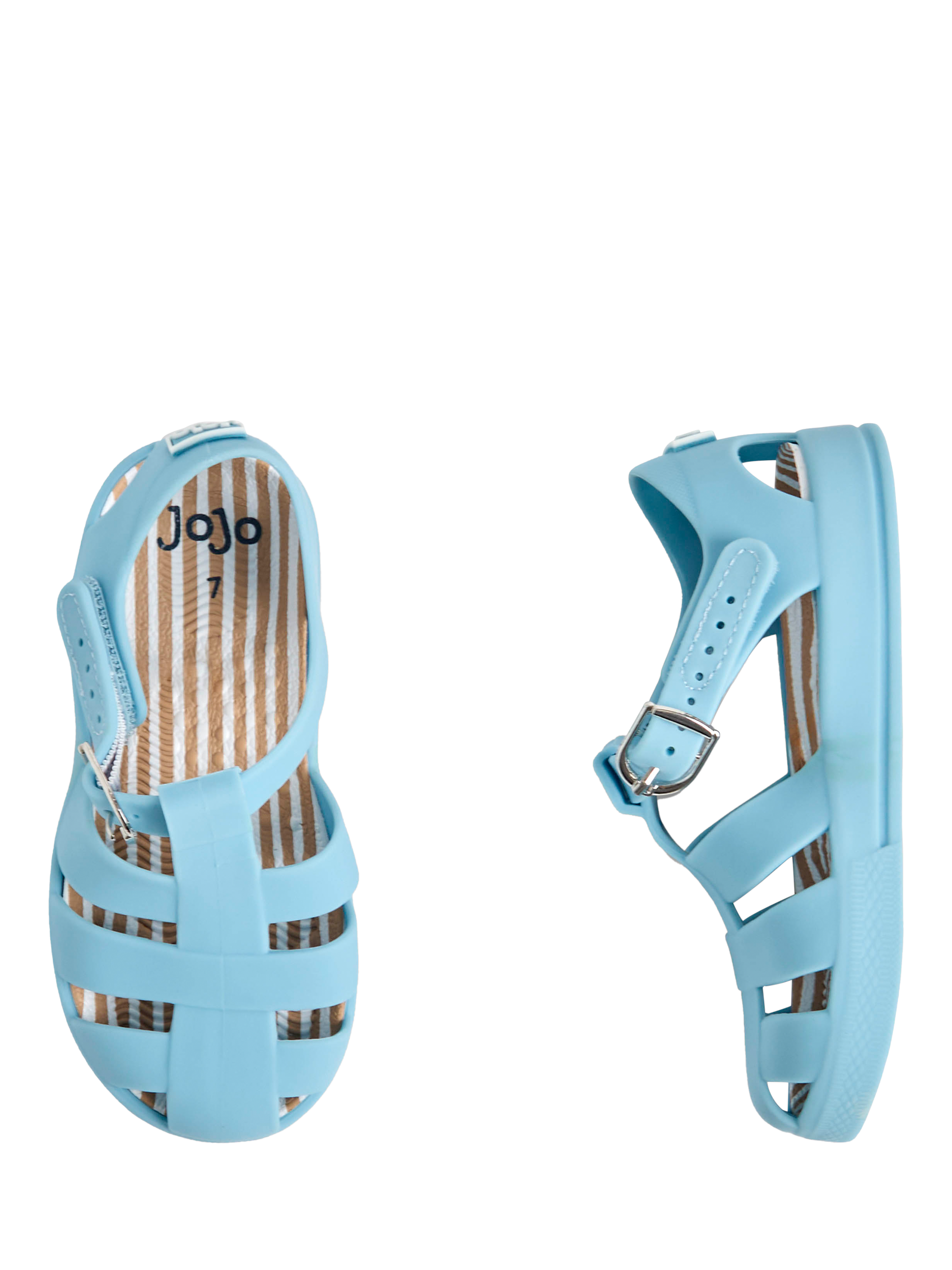 Product image 4 of 4, which shows JoJo Maman Bébé Kids' Jelly Sandals, Blue, EU21