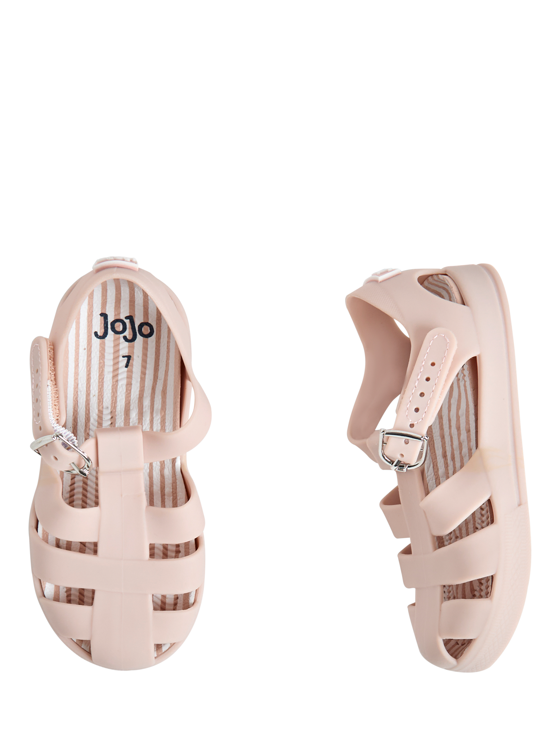 Product image 3 of 4, which shows JoJo Maman Bébé Kids' Jelly Sandals, Neutral, EU21