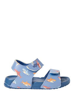 JoJo Maman Bébé Kids' Shark Pattern Sandals, Blue, Blue