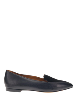 Jones Bootmaker Sicily Leather Snake Print Toe Ballerina Pumps, Black, Black