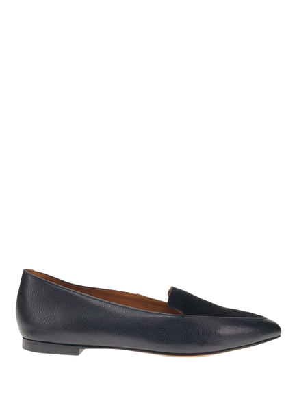 Jones Bootmaker Sicily Leather Snake Print Toe Ballerina Pumps, Black, Black