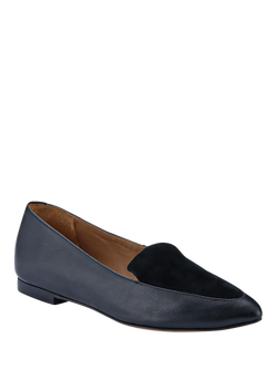 Jones Bootmaker Sicily Leather Snake Print Toe Ballerina Pumps, Black - view 2, Black