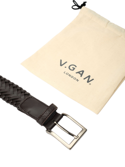 V.GAN Vegan Weave Belt - view 2, Brown